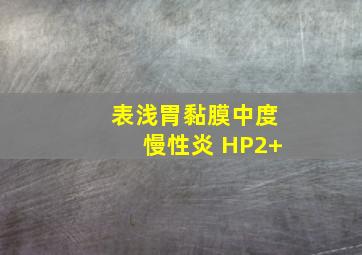 表浅胃黏膜中度慢性炎 HP2+